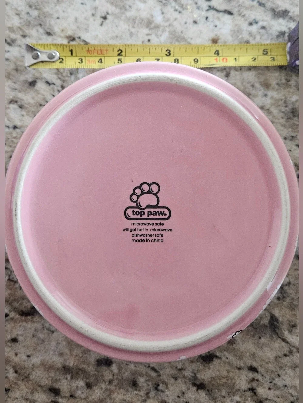 ​Pink Ceramic Dog Bowl Bundle: Top Paw & Blue Harbor Collection